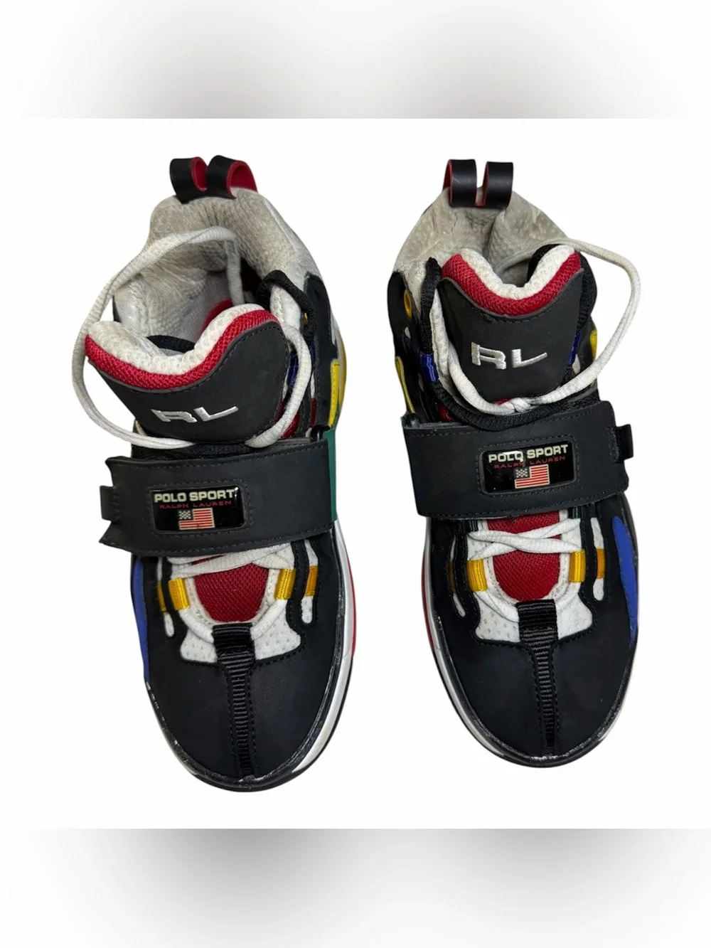 Polo Ralph Lauren Polo Sport PS100 High Top Multi Color Block Sneaker Boy/Mens 6